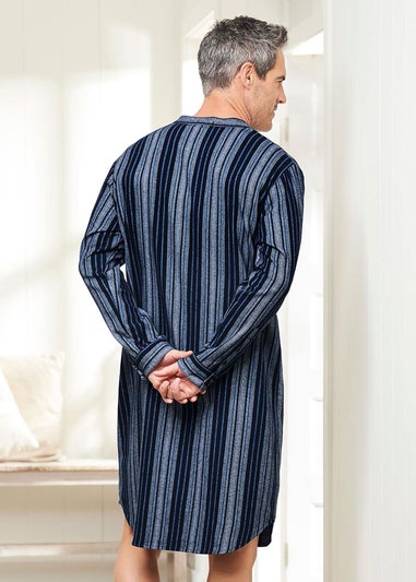 Cotton Traders Dark Blue Brushed Cotton Nightshirt