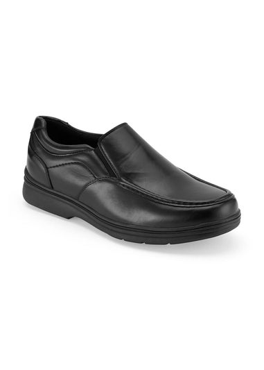 Cotton Traders Black Core Comfort Slip On Shoes