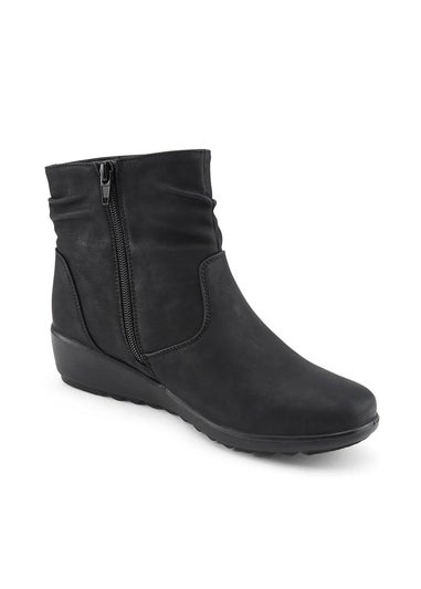 Cotton Traders Black Core Comfort Flexisole Boots