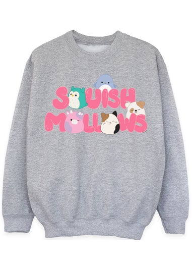 Squishmallows Group Logo Heather Grey Sweatshirt (5-13 Years)