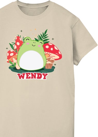 Squishmallows Wendy Mushrooms Women Sand Boyfriend Fit T-Shirt