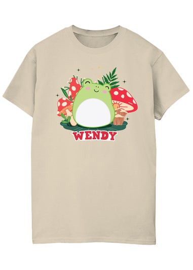 Squishmallows Wendy Mushrooms Women Sand Boyfriend Fit T-Shirt