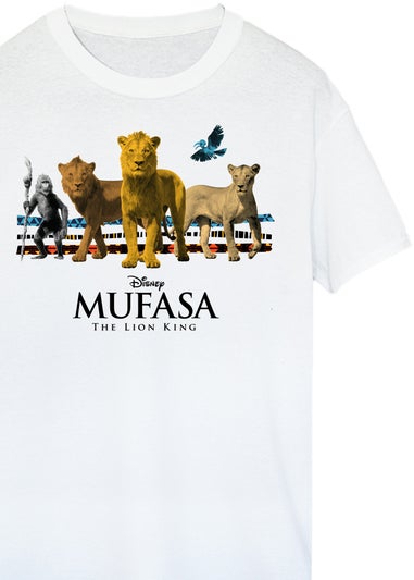 Disney Mufasa Group Men White T-Shirt