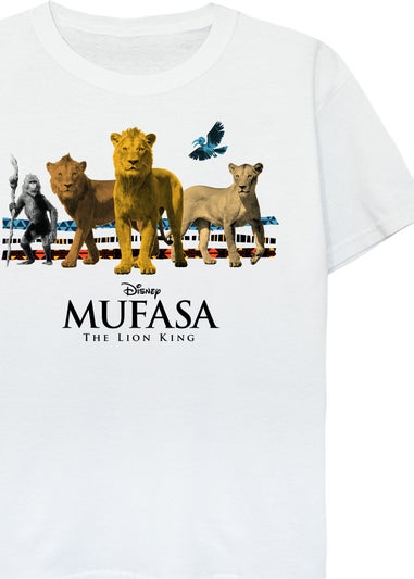 Disney Mufasa Group Boys White T-Shirt (3-13 Years)