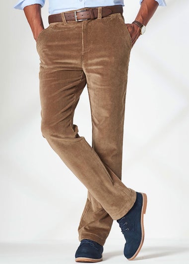 Cotton Traders Chestnut Stretch Cord Comfort Trousers