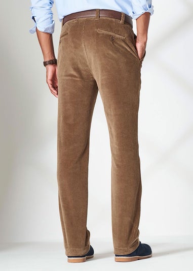 Cotton Traders Chestnut Stretch Cord Comfort Trousers