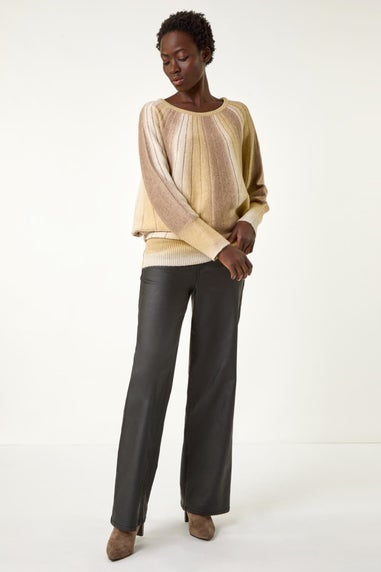 Roman Taupe SpaceDye Sunray Knit Jumper