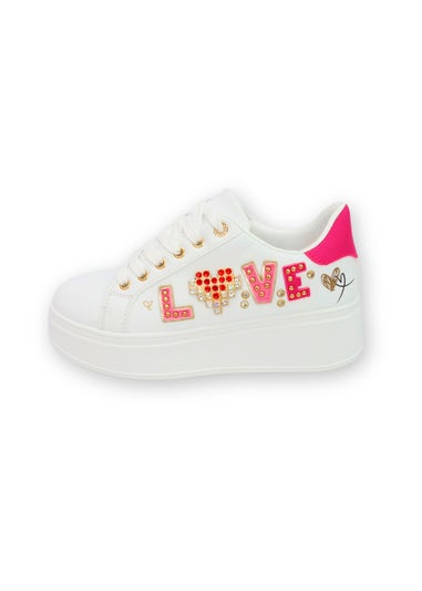 Love Lemonade Hot Pink Sparkly Lovestruck Trainers