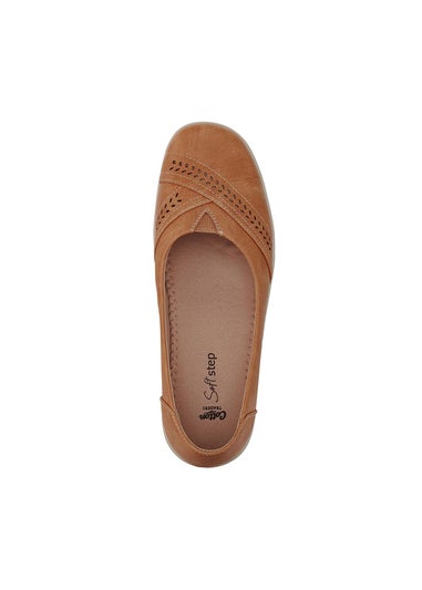 Cotton Traders Chestnut Soft Step Laser Cut Shoes