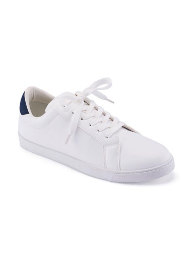 Cotton Traders White Lace Up Trainers