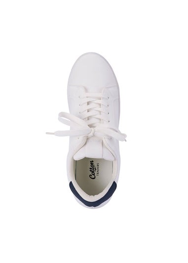 Cotton Traders White Lace Up Trainers