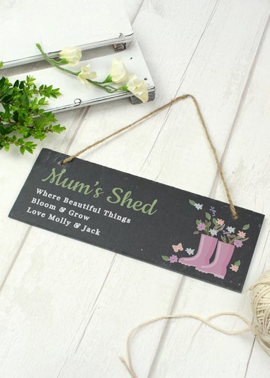 Personalised Memento Company Garden Black Slate Sign