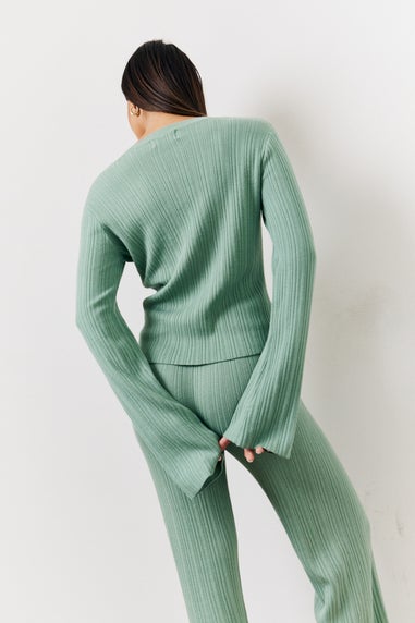 In The Style Sage Fine Gauge Knit Round Neck Co-Ord Top