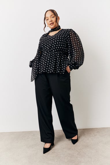 In The Style Multi Polka Dot Blouse