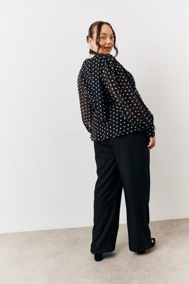 In The Style Multi Polka Dot Blouse