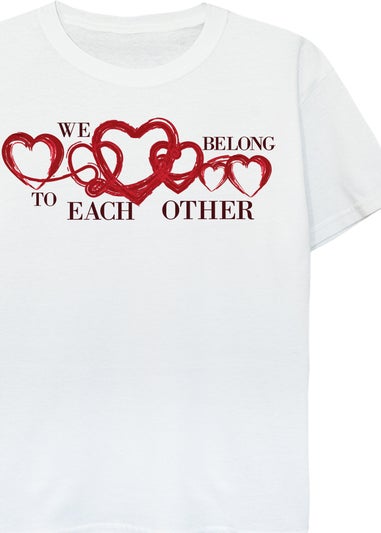 Brands In Valentine's Day We Belong To Each Other Kids White T-Shirt (3-13 Years)