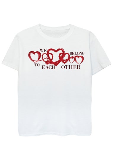 Brands In Valentine's Day We Belong To Each Other Kids White T-Shirt (3-13 Years)