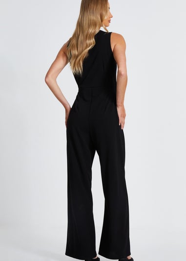 Quiz Black Waistcoat Jumpsuit