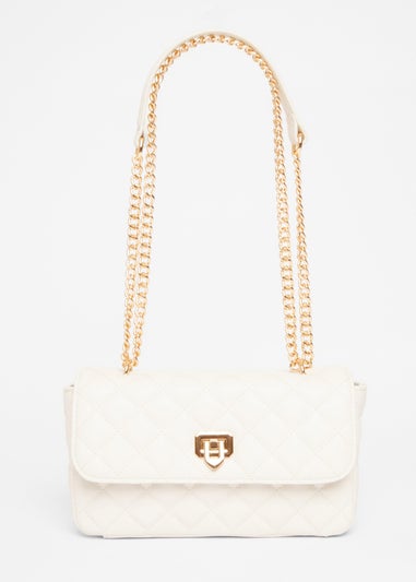 Quiz White Quilted Cross Body Bag