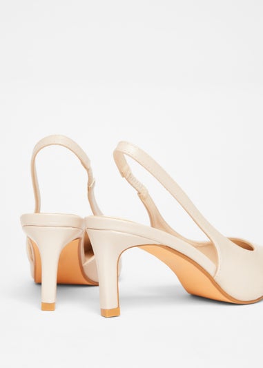 Quiz Natural Slingback Low Court Heels