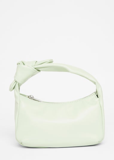 Quiz Green Knot Handle Shoulder Bag