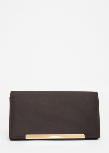 Quiz Black Long Clutch Bag