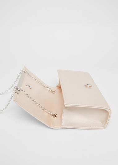 Quiz Natural Metallic Clutch Bag