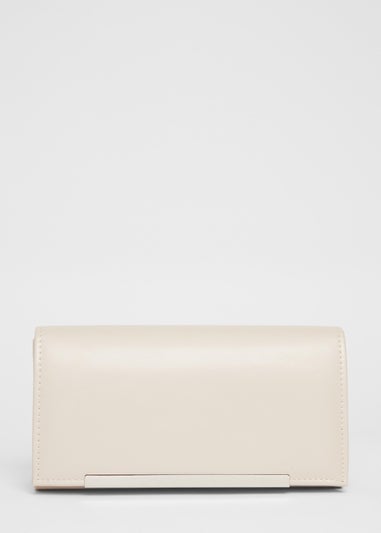 Quiz Natural Metallic Clutch Bag