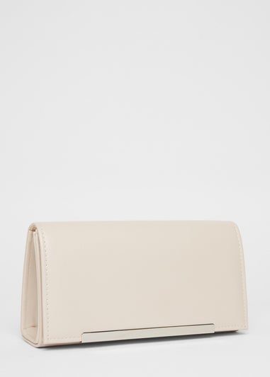 Quiz Natural Metallic Clutch Bag