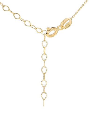 Golden Moments 9ct Yellow Gold 'Love' Heart Adjustable Necklace