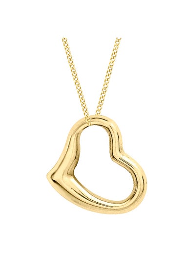 Golden Moments 9ct Yellow Gold Heart Slider Pendant