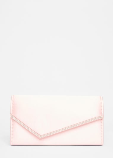 Quiz Pink Diamante Clutch