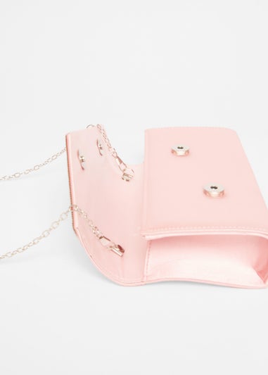 Quiz Pink Diamante Clutch