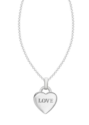 Golden Moments Sterling Silver 'LOVE' Heart Pendant