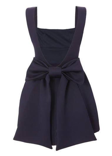 Quiz Navy Bow Skater Dress