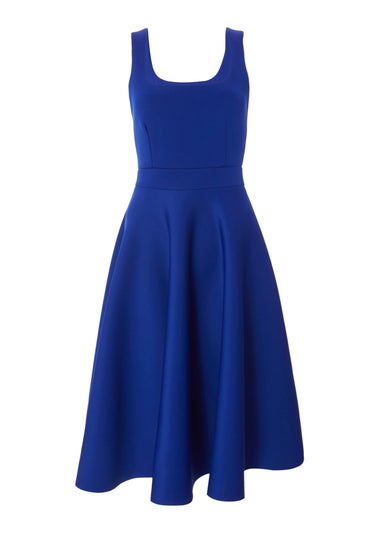 Quiz Blue Petite A-Line Midi Dress