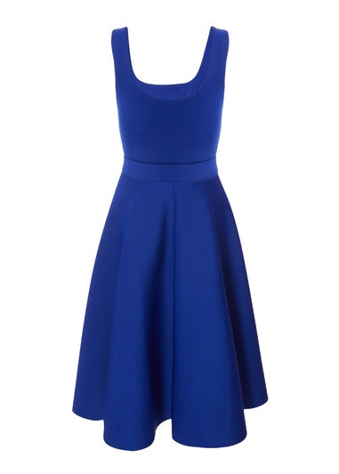 Quiz Blue Petite A-Line Midi Dress