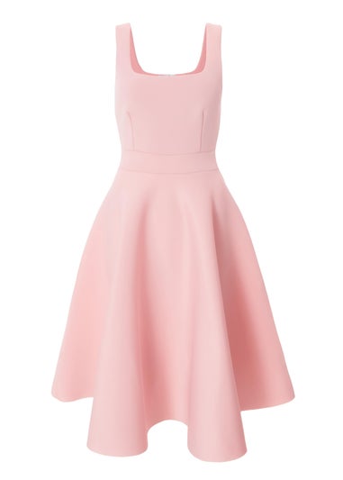 Quiz Pink Petite A-Line Midi Dress