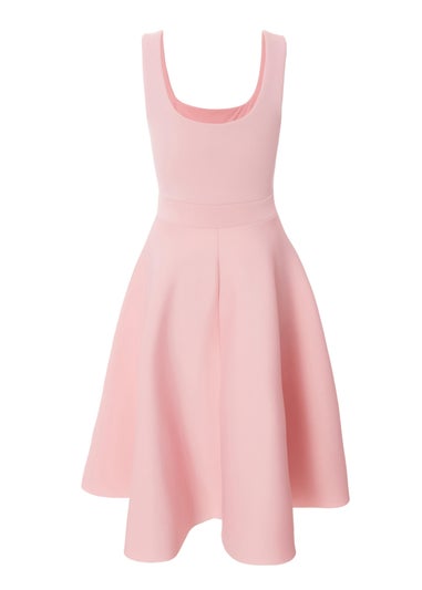 Quiz Pink Petite A-Line Midi Dress