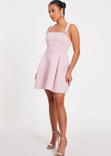 Quiz Pink Petite A-Line Mini Dress