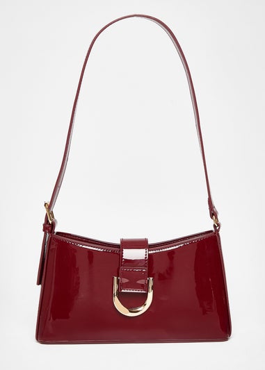 Quiz Red Buckle Detail Shoulder Bag