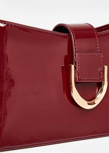 Quiz Red Buckle Detail Shoulder Bag