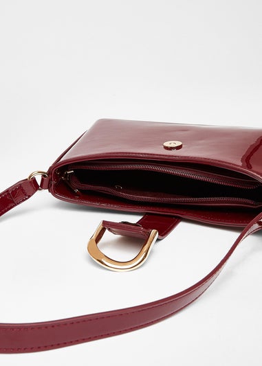 Quiz Red Buckle Detail Shoulder Bag