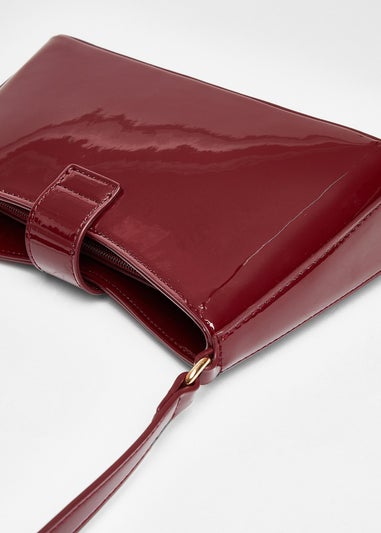 Quiz Red Buckle Detail Shoulder Bag