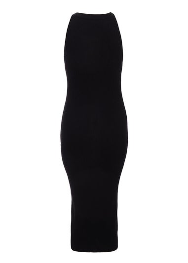 Quiz Black Knit Halter Neck Dress