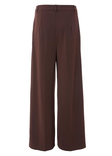 Quiz Brown Wide Leg Trousers