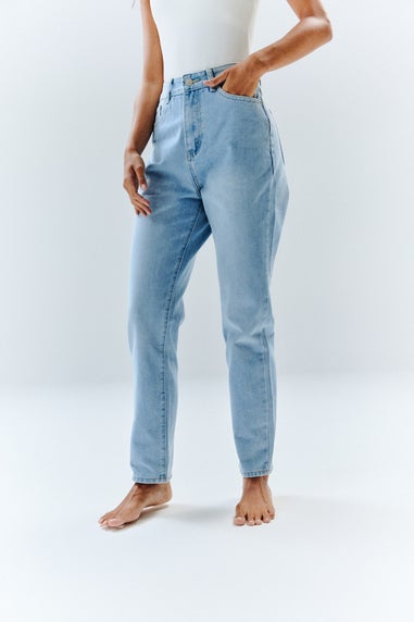 In The Style Light Blue Sofia Straight Mom Jeans