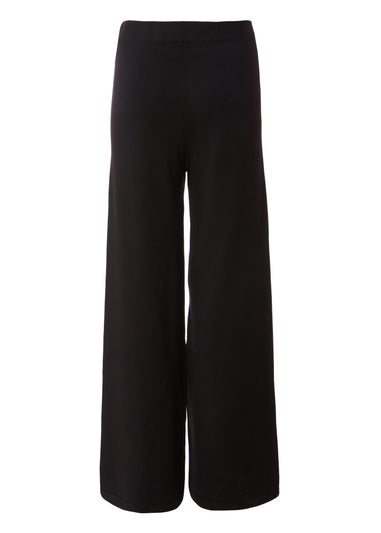 Quiz Black Knit Palazzo Trousers