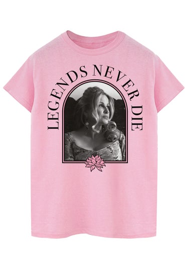 White Lotus Legends Women Pink Boyfriend Fit T-Shirt