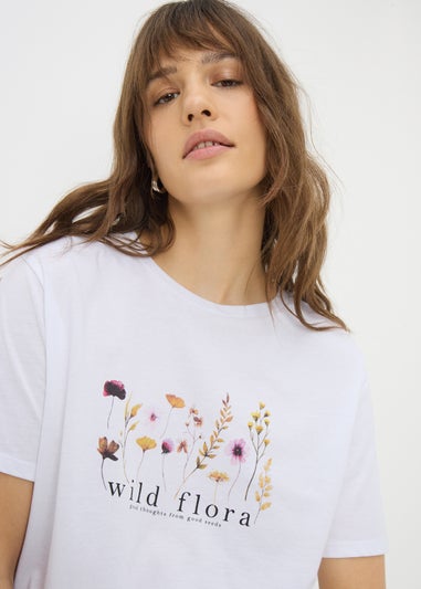 White Wild Flora T-Shirt